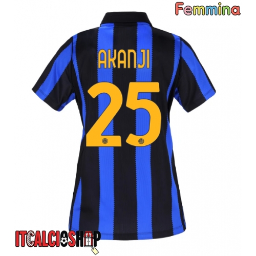 Inter Milan Manuel Akanji #25 Prima Maglia Femmina 2026-27 Manica Corta